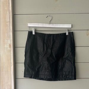 Free People Vegan Leather Mini Skirt - Size 8